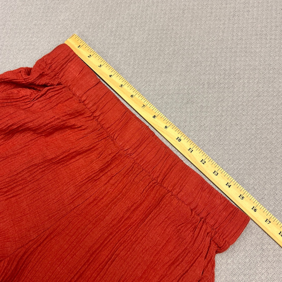 Soft Surroundings Pants Womens L Salmon Pink Ramie Rayon Pull On Wide Leg - Picture 9 of 11